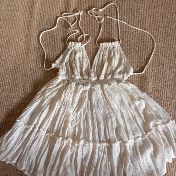 Boohoo Dresses & Skirts - Boohoo Ivory Halter Midi Dress